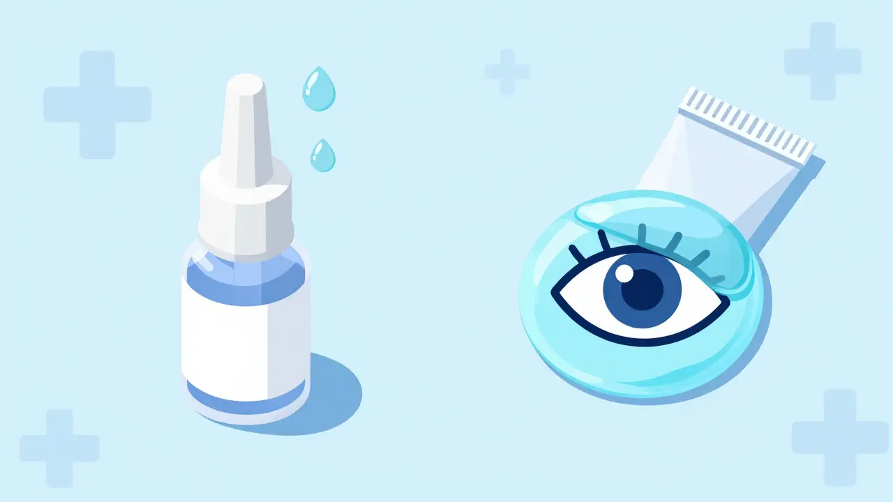 Isometric comparison of watery vs gel eye drop viscosity effects