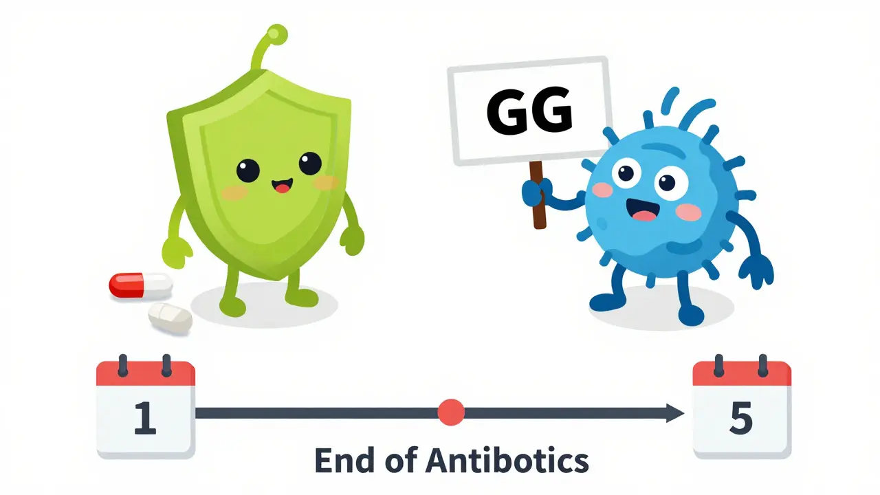 Isometric comparison of yeast and bacterial probiotic strains with timeline