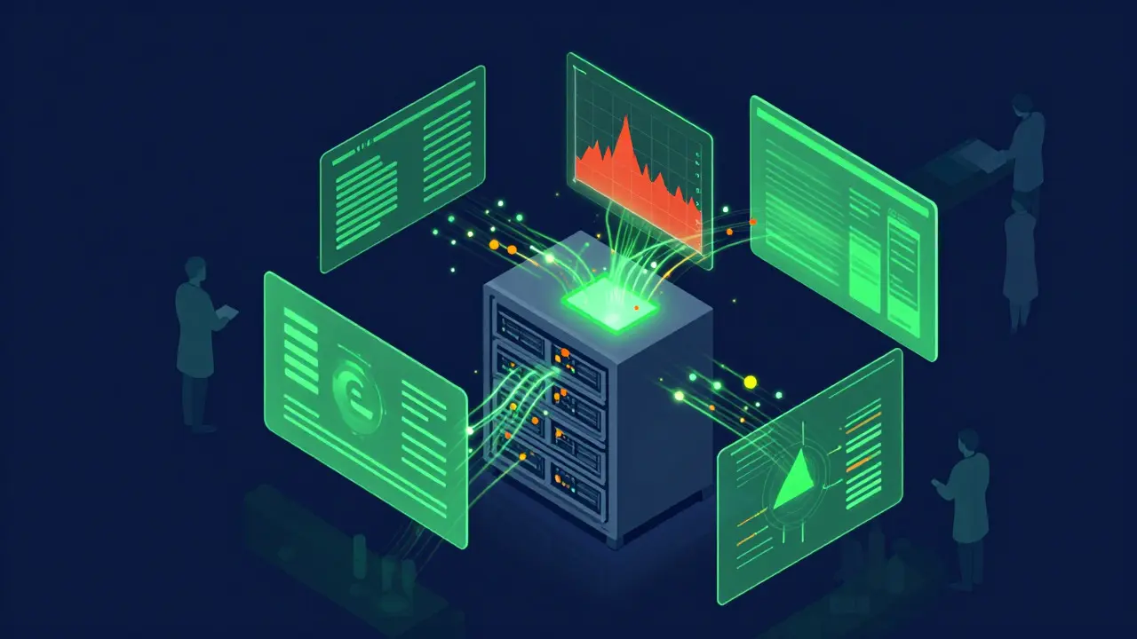 Abstract visualization of data monitoring and alerts for drug security